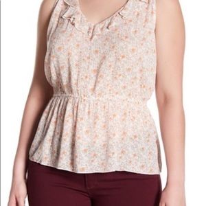 Melrose and market floral v neck tank